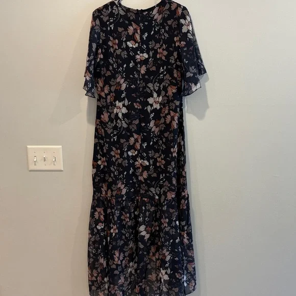 Navy Floral Maxi Dress - Picture 6 of 8